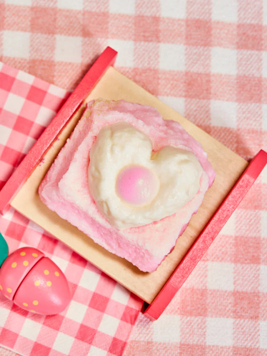 Pink Heart Toast Taba Squishy
