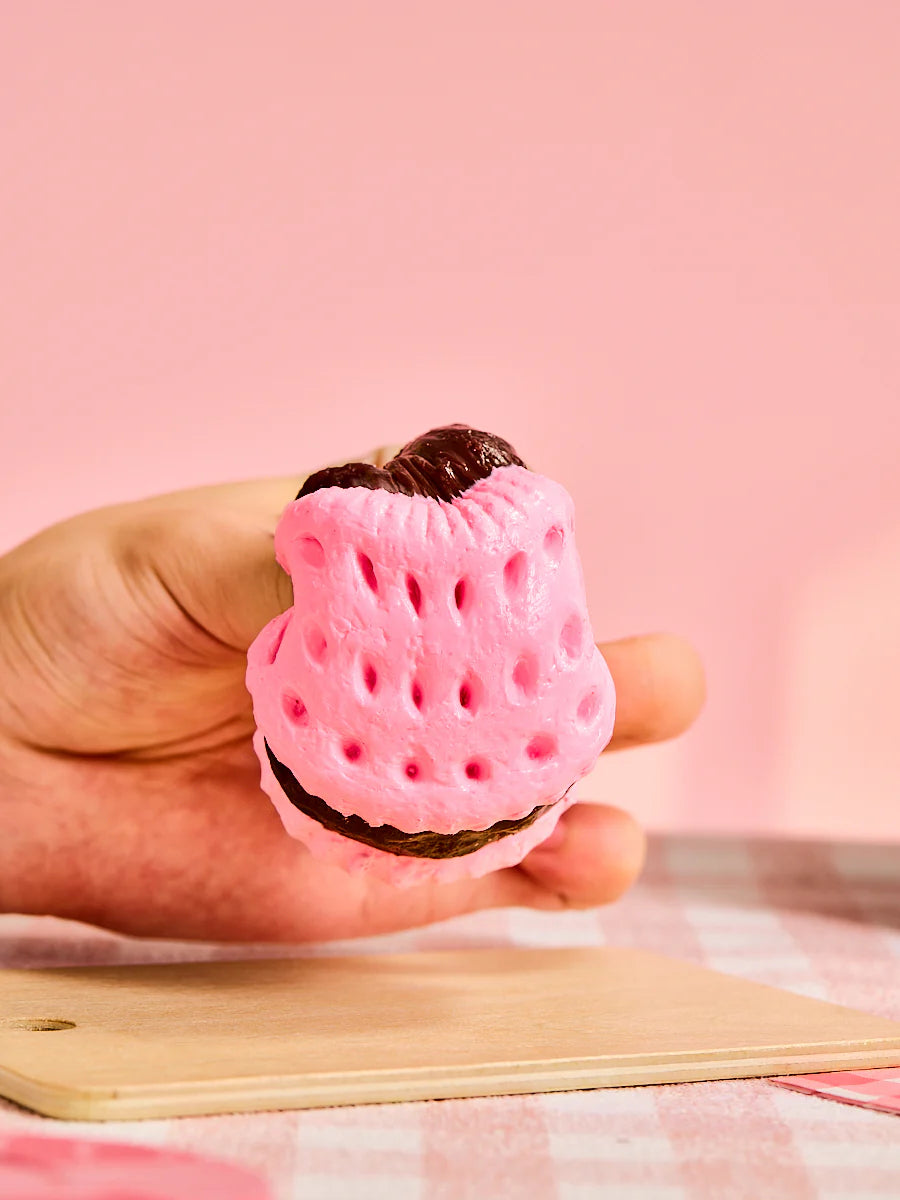 Pink Sandwich Cookie Taba Squishy