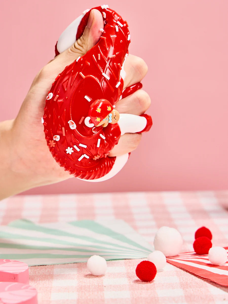 Red Xmas Cookie Sandwich Taba Squishy