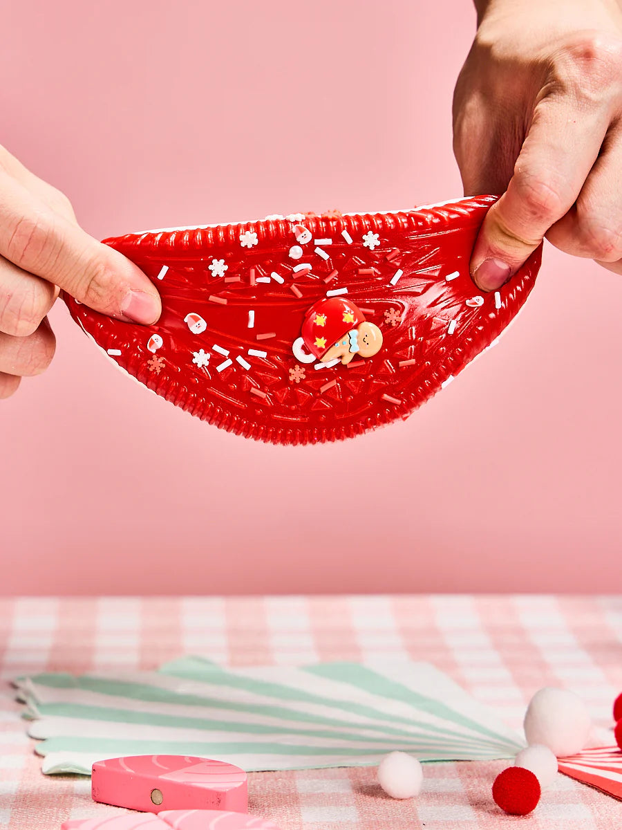 Red Xmas Cookie Sandwich Taba Squishy