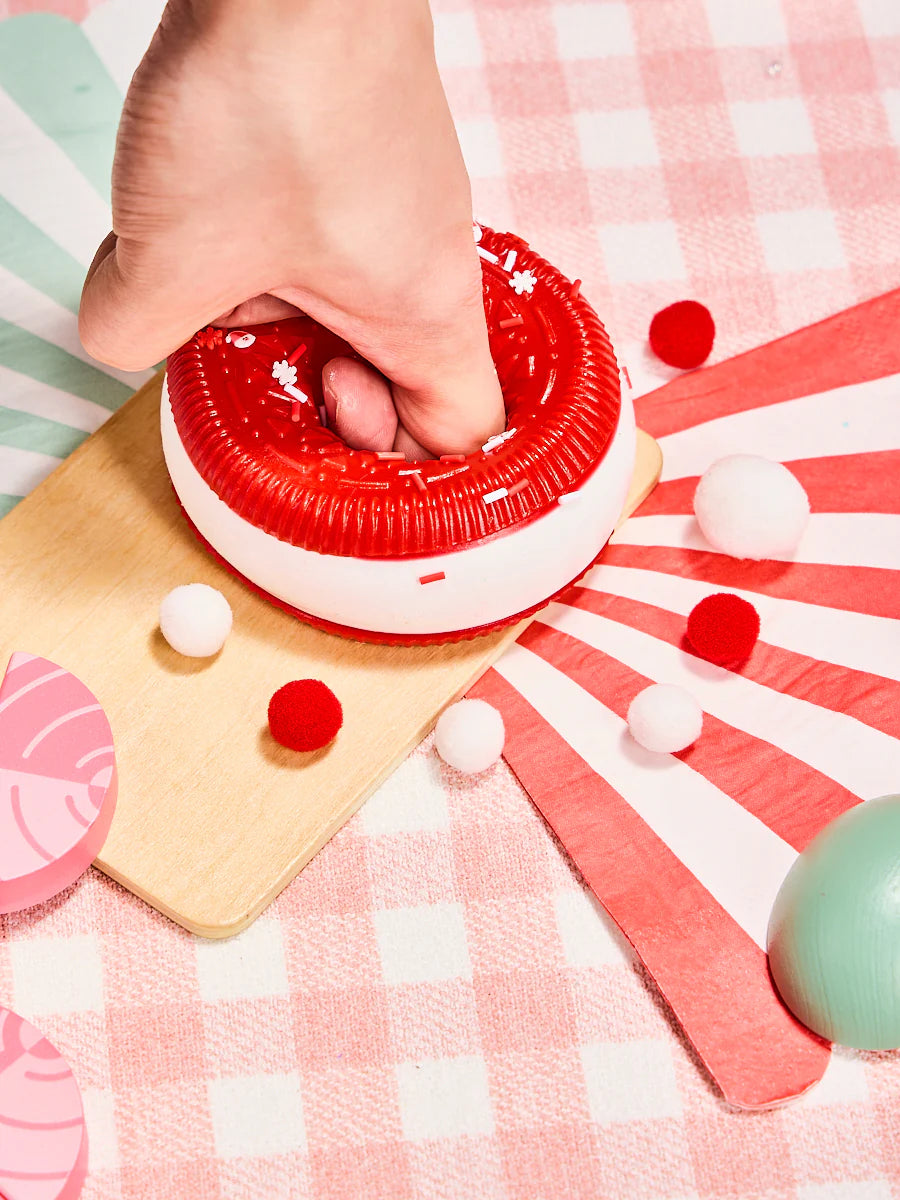 Red Xmas Cookie Sandwich Taba Squishy