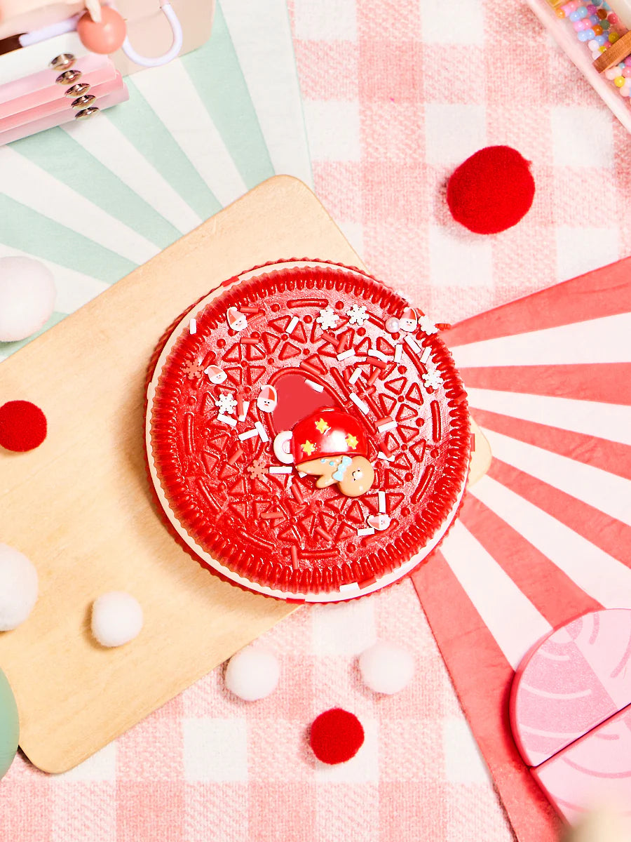 Red Xmas Cookie Sandwich Taba Squishy