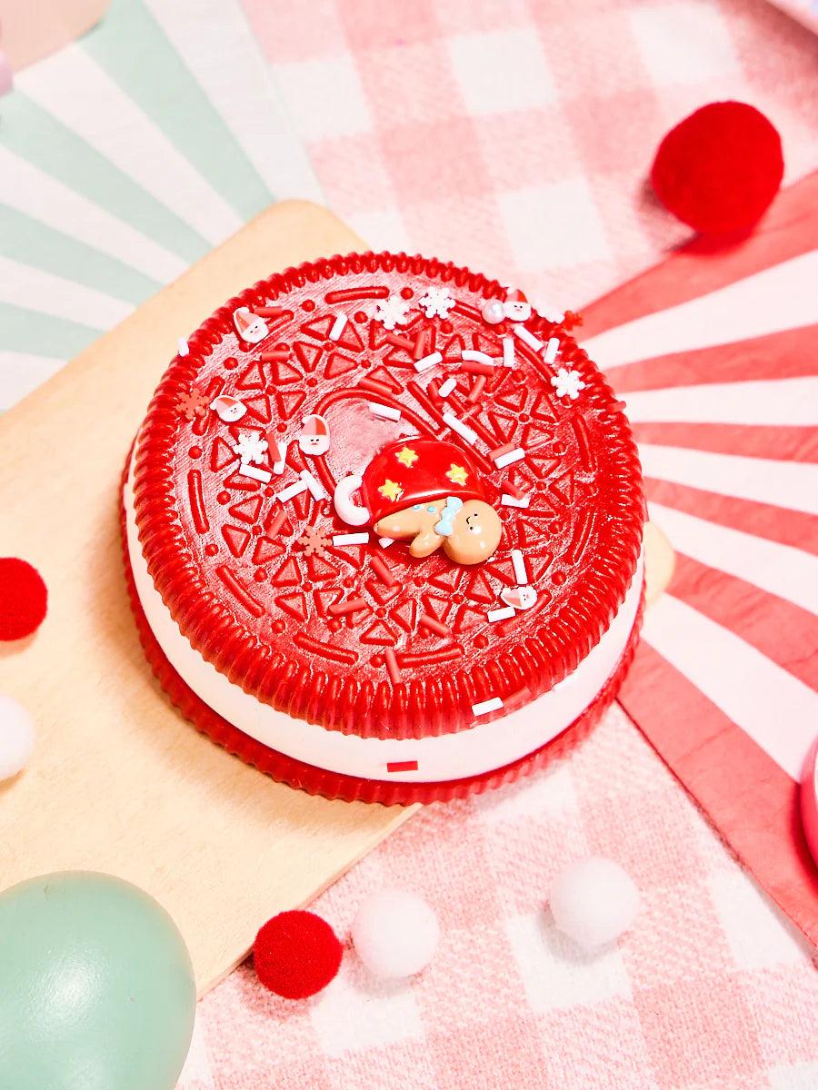 Red Xmas Cookie Sandwich Taba Squishy