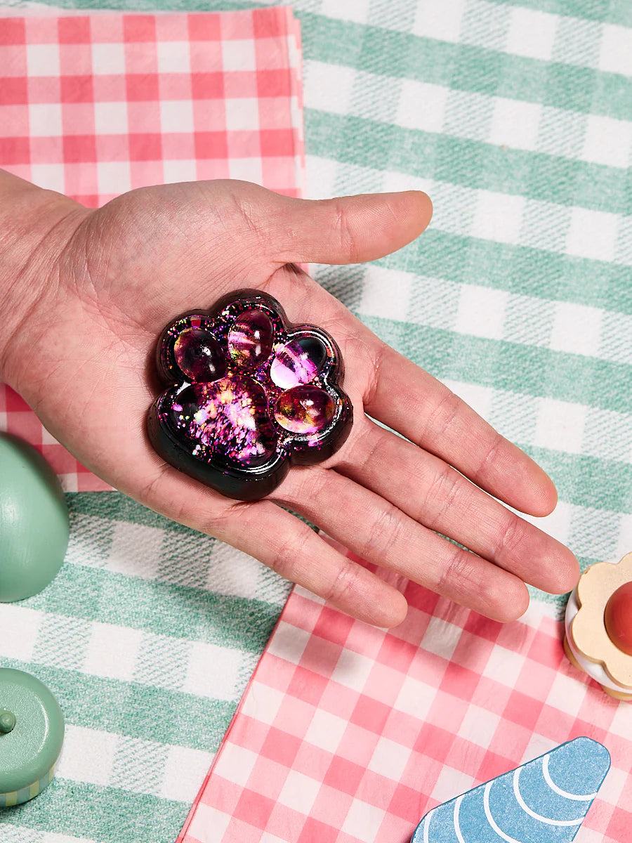Transparent-black-pink Paw Taba Squishy