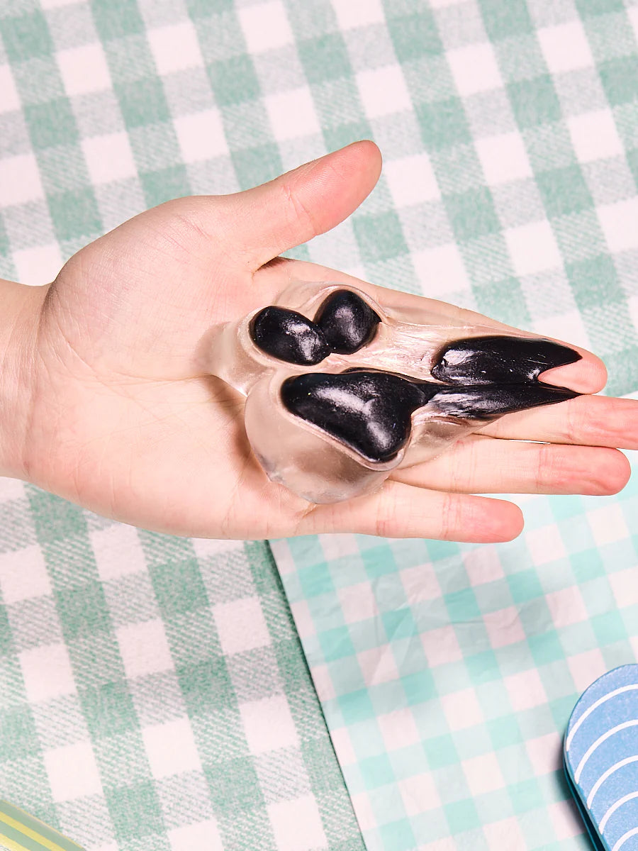 Transparent-black Paw Taba Squishy