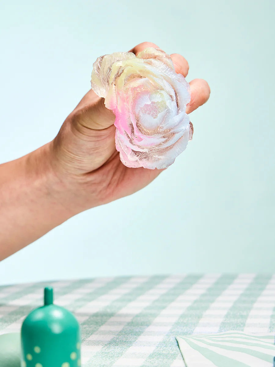 Transparent-colorful Peony Flower Taba Squishy