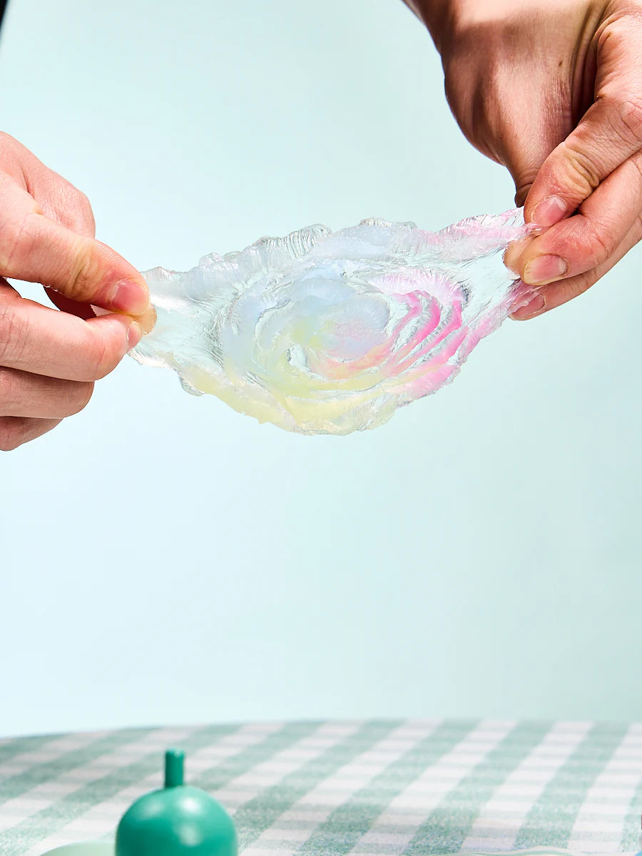 Transparent-colorful Peony Flower Taba Squishy