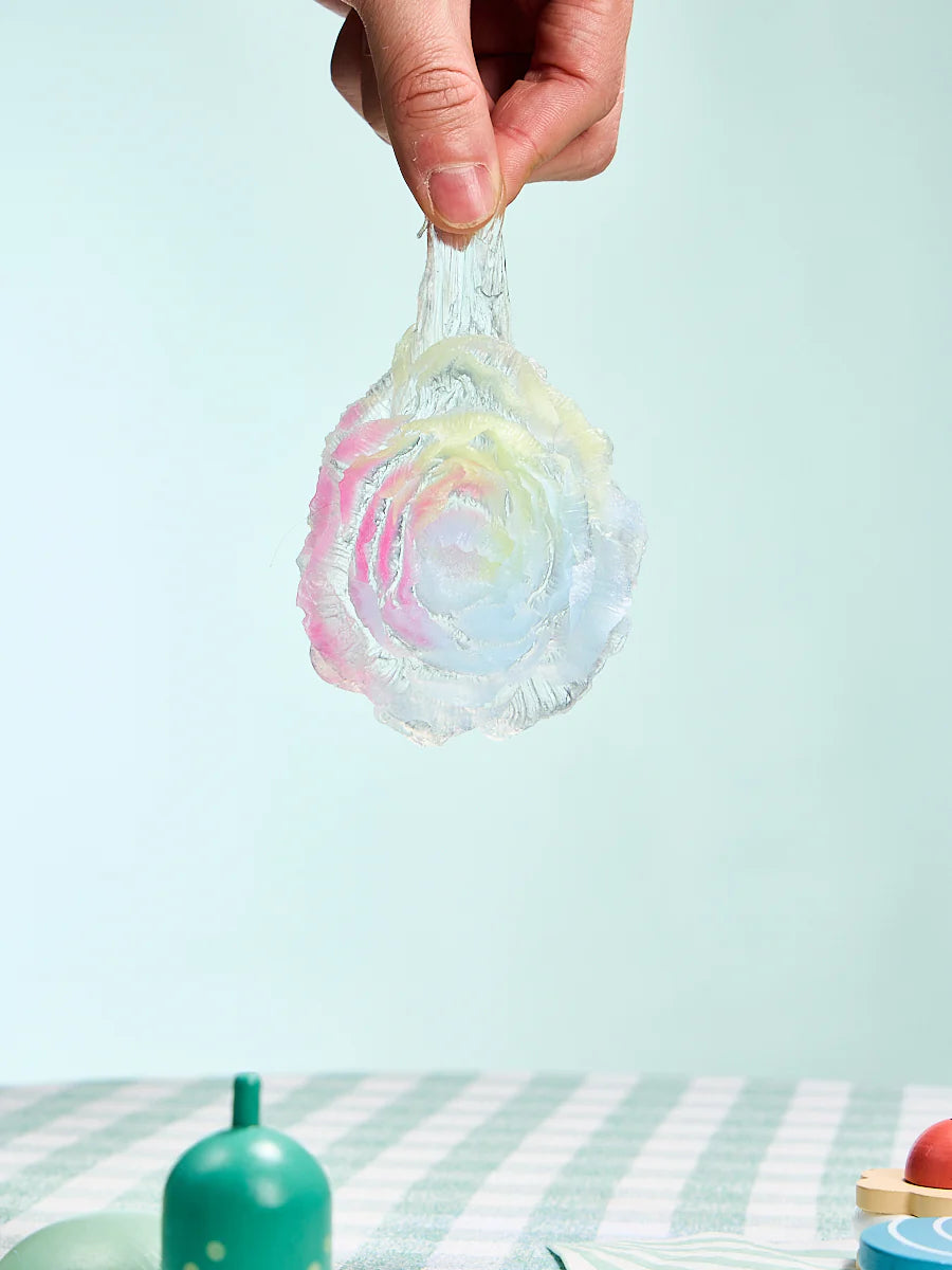 Transparent-colorful Peony Flower Taba Squishy