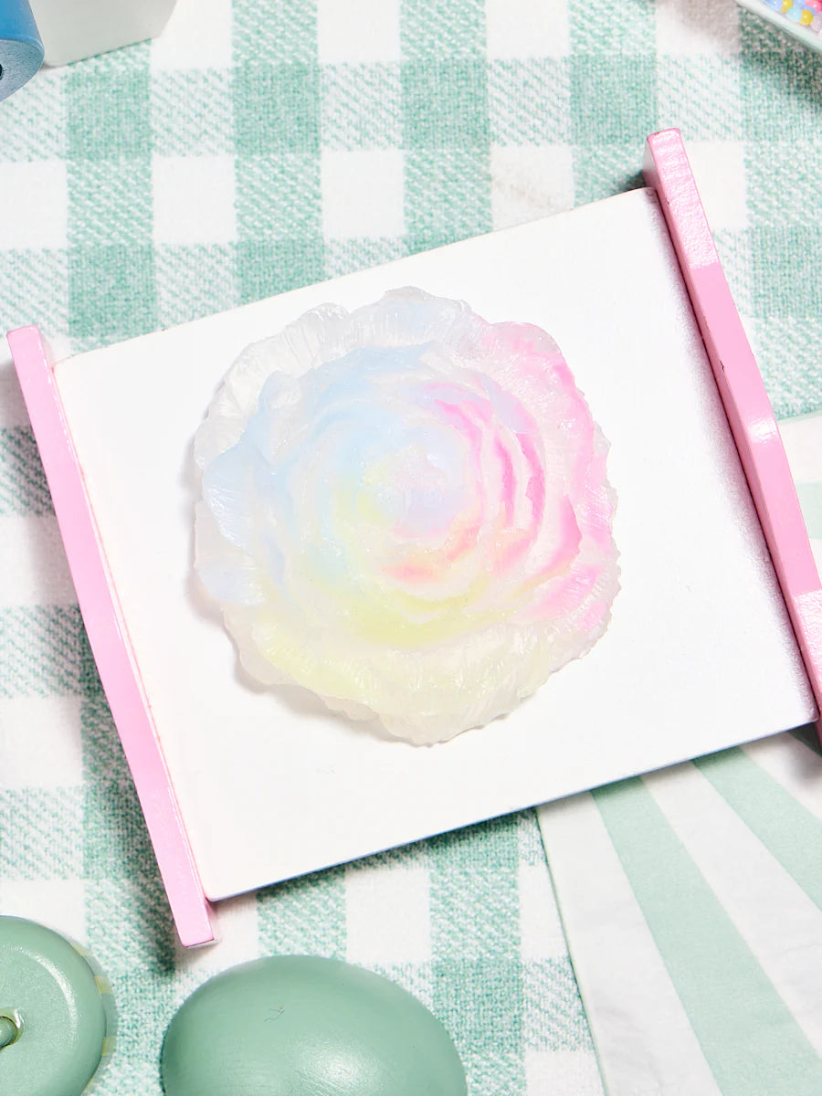 Transparent-colorful Peony Flower Taba Squishy