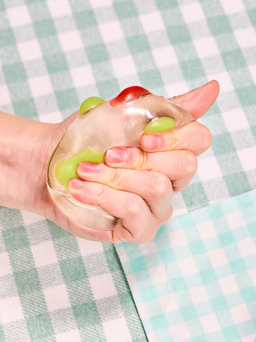 Transparent-green-red Paw Taba Squishy