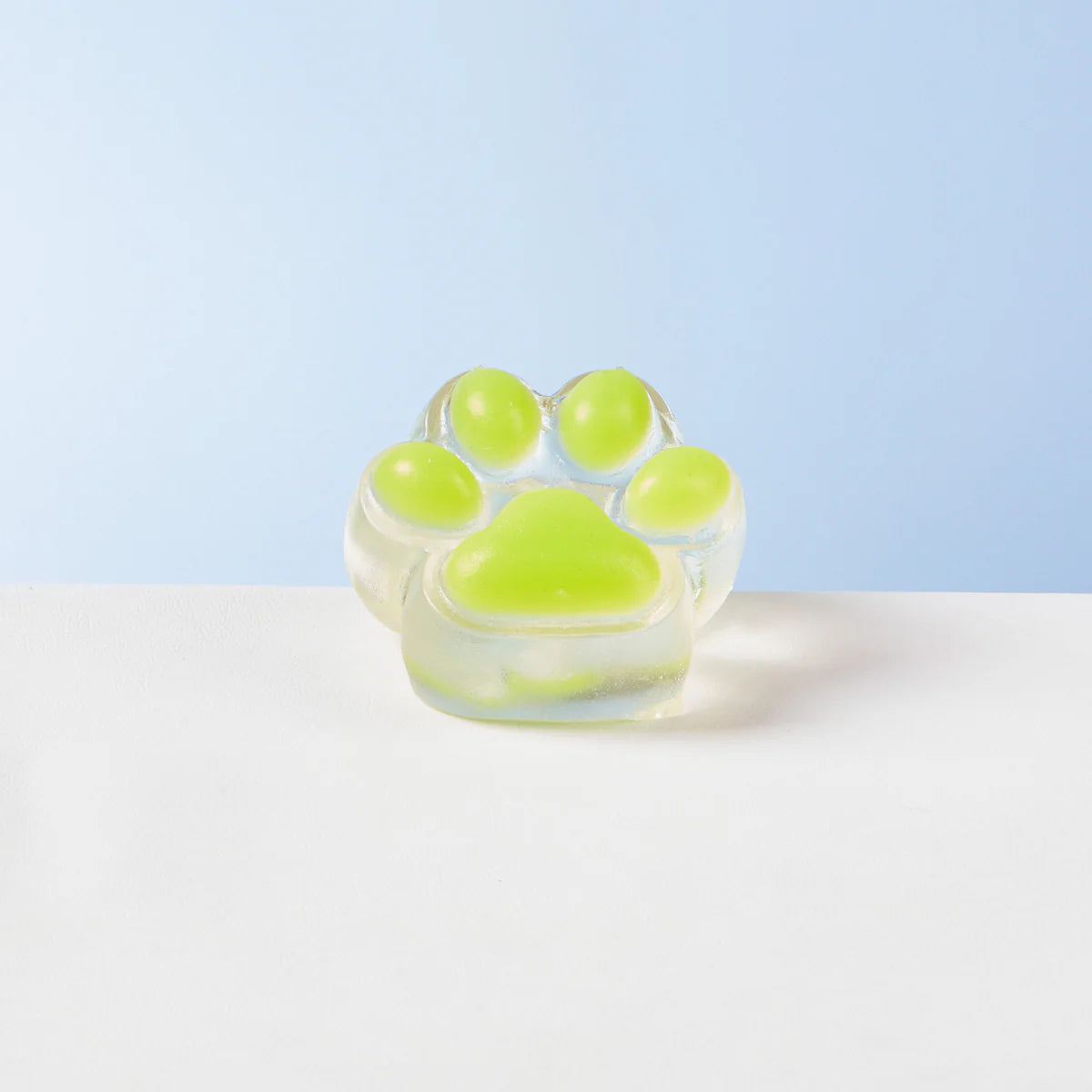 Transparent-green Paw Taba Squishy