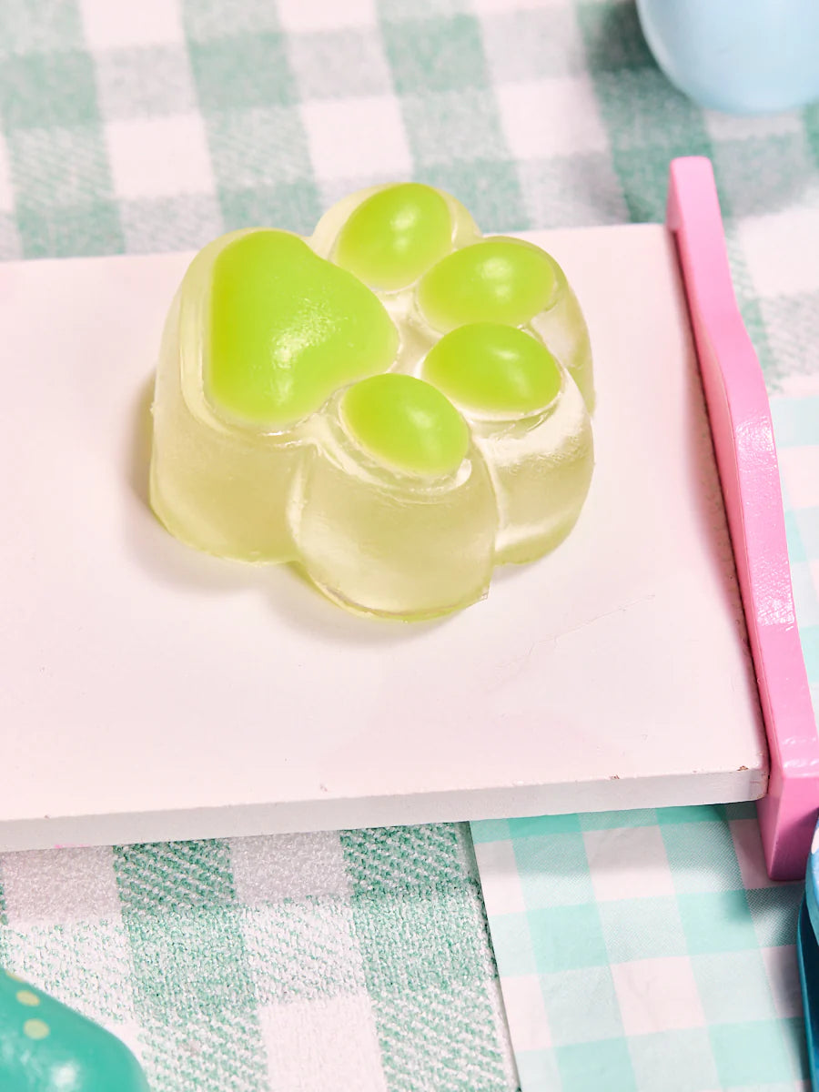 Transparent-green Paw Taba Squishy