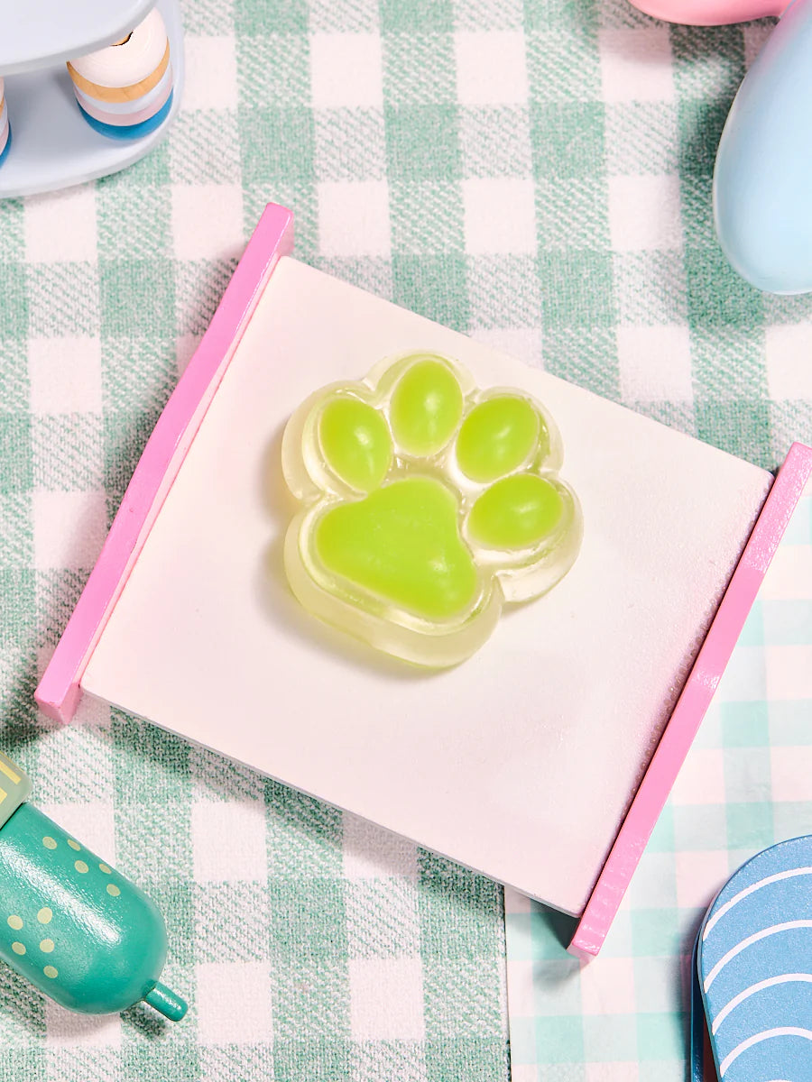 Transparent-green Paw Taba Squishy