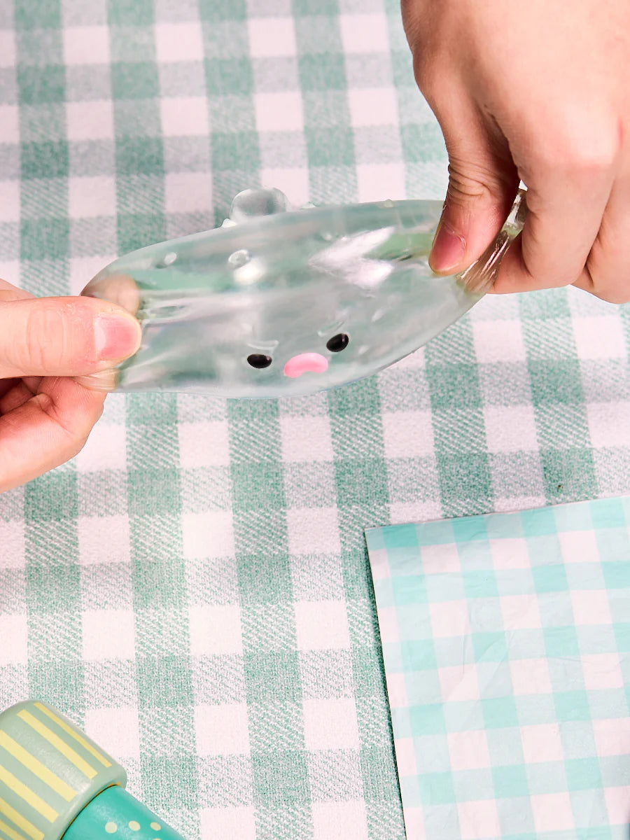 Transparent-green Pufferfish Taba Squishy