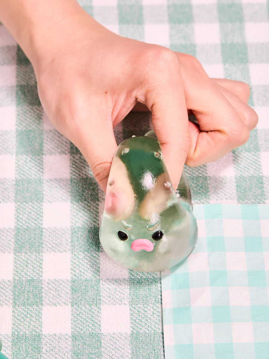 Transparent-green Pufferfish Taba Squishy