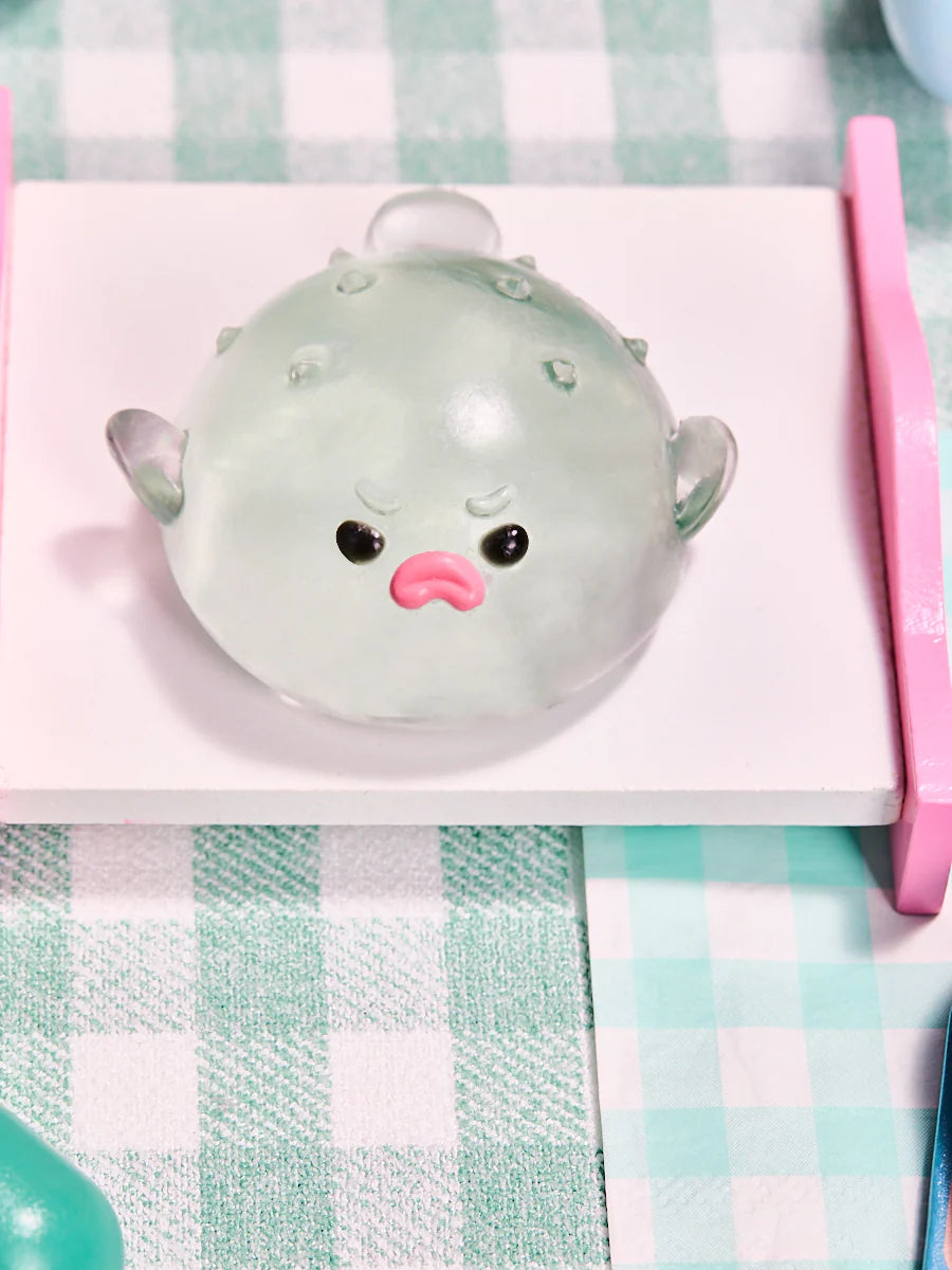 Transparent-green Pufferfish Taba Squishy