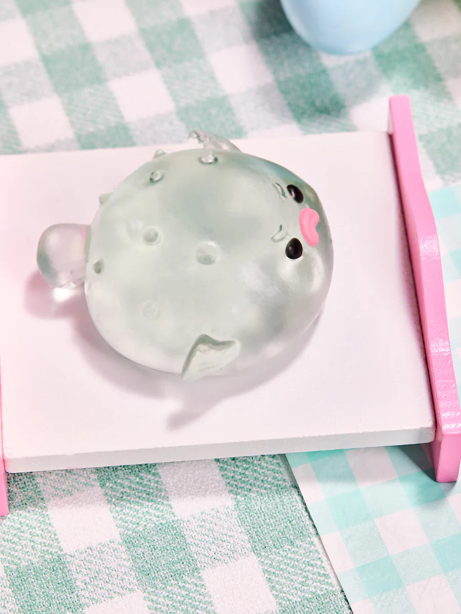 Transparent-green Pufferfish Taba Squishy