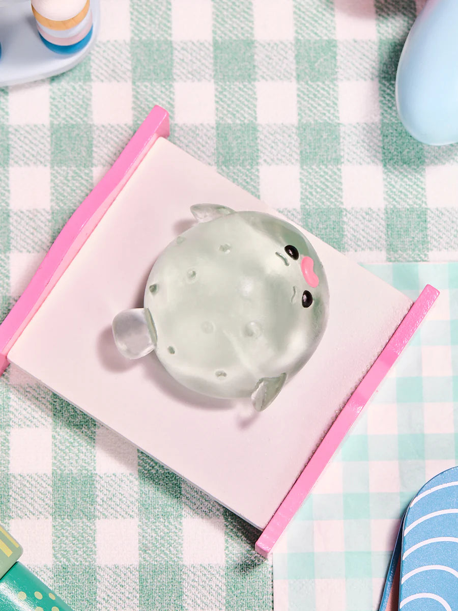 Transparent-green Pufferfish Taba Squishy