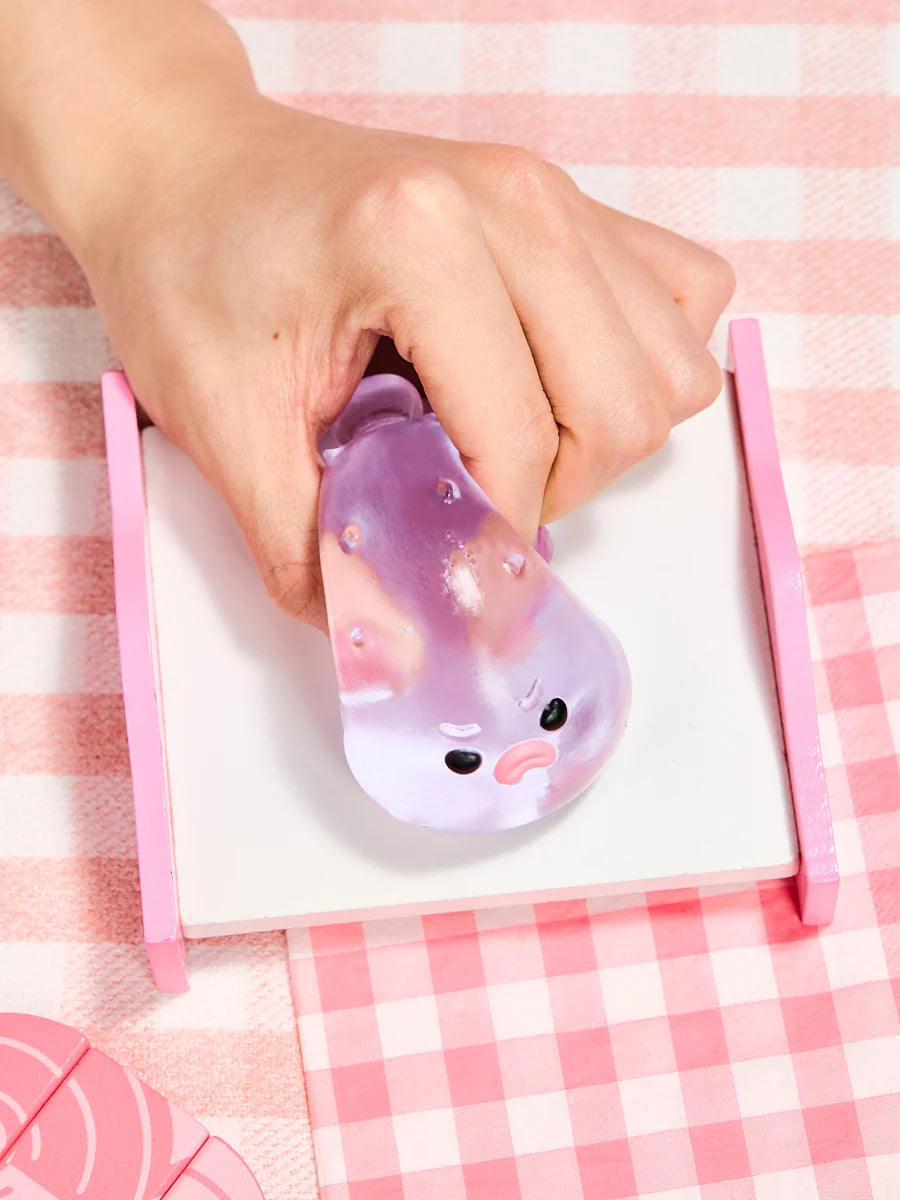 Transparent-purple Pufferfish Taba Squishy