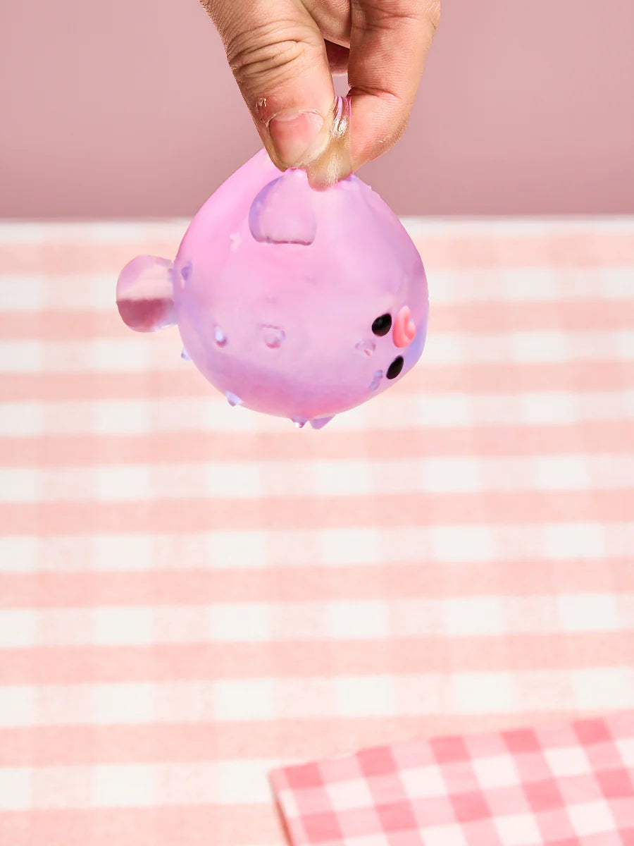 Transparent-purple Pufferfish Taba Squishy