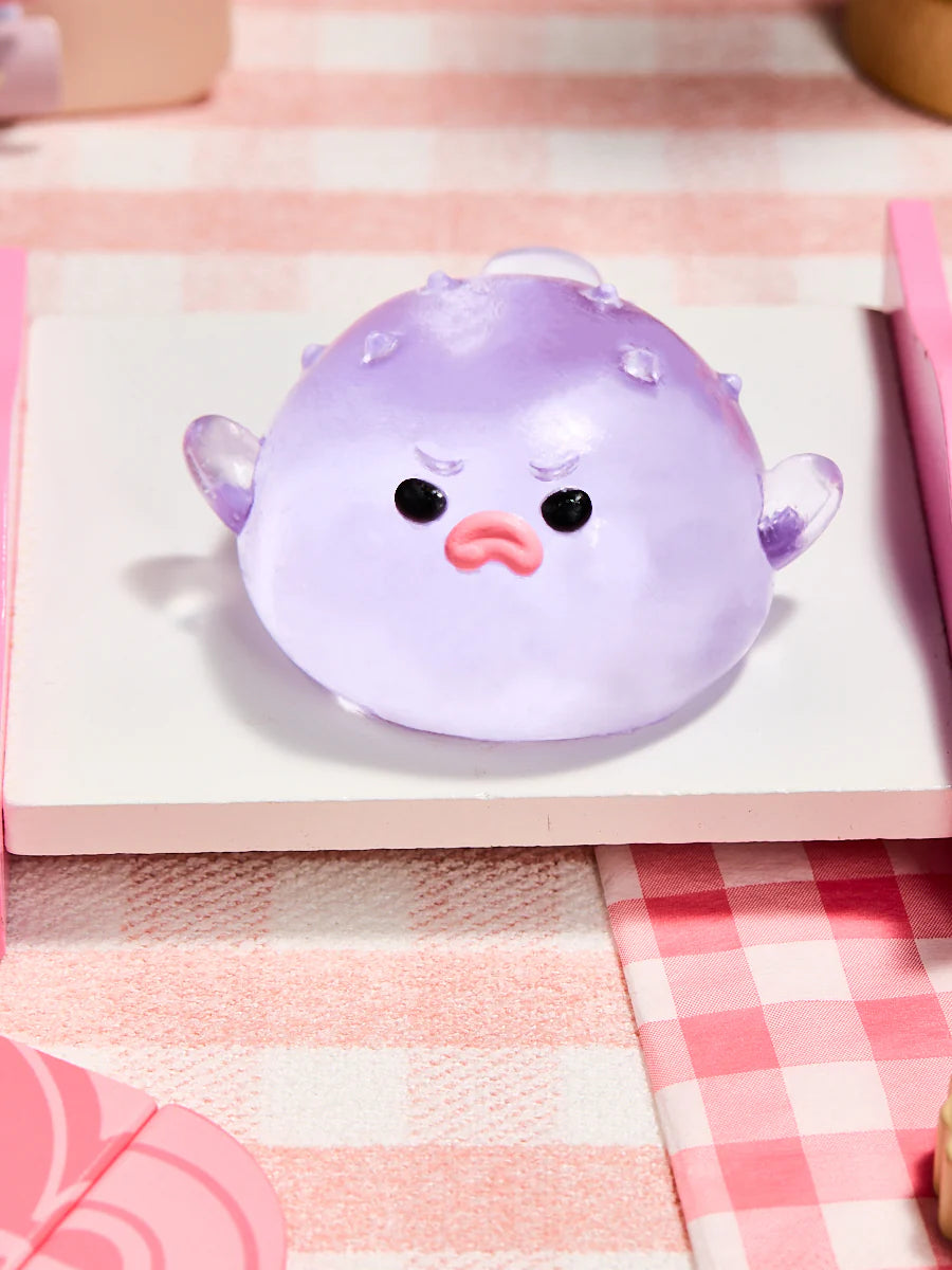 Transparent-purple Pufferfish Taba Squishy
