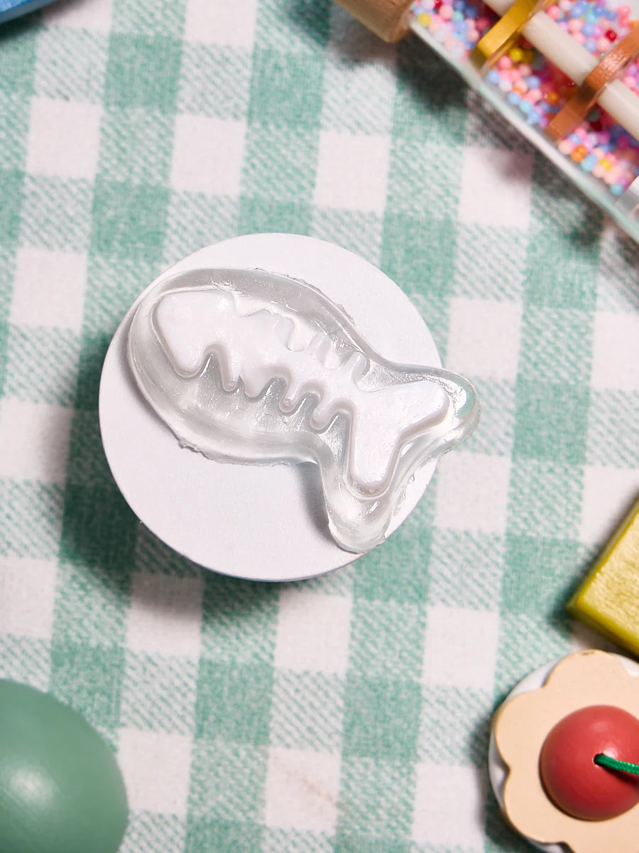 Transparent-white Fish Bone Taba Squishy
