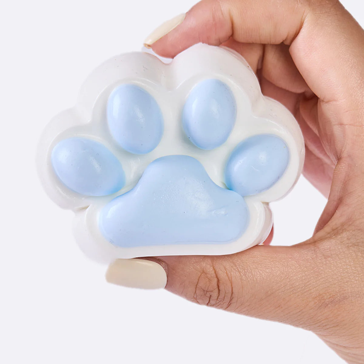 White-blue Paw Taba Squishy