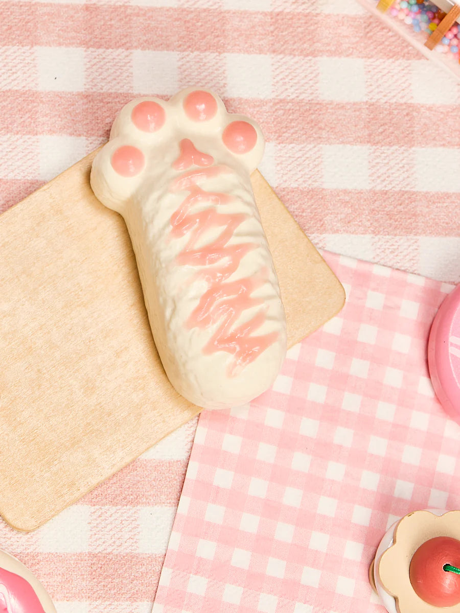 White-pink Kitten Paw Taba Squishy