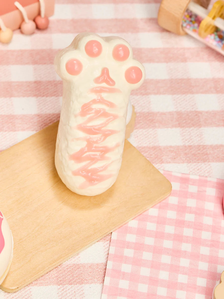 White-pink Kitten Paw Taba Squishy