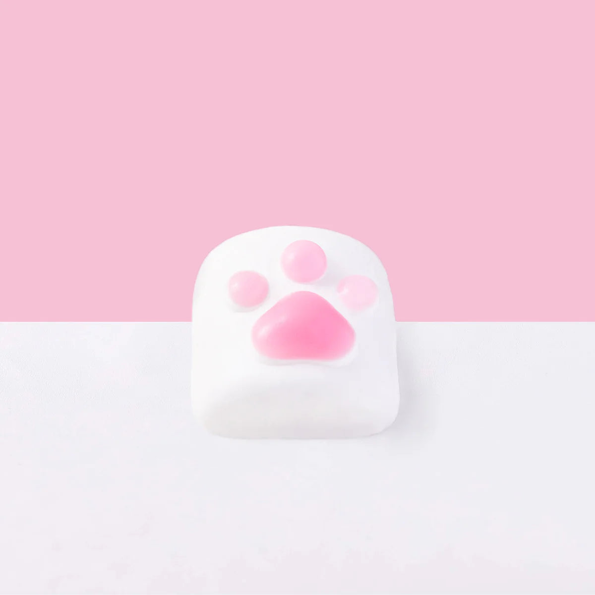 White-pink Paw Marshmallow Taba Squishy