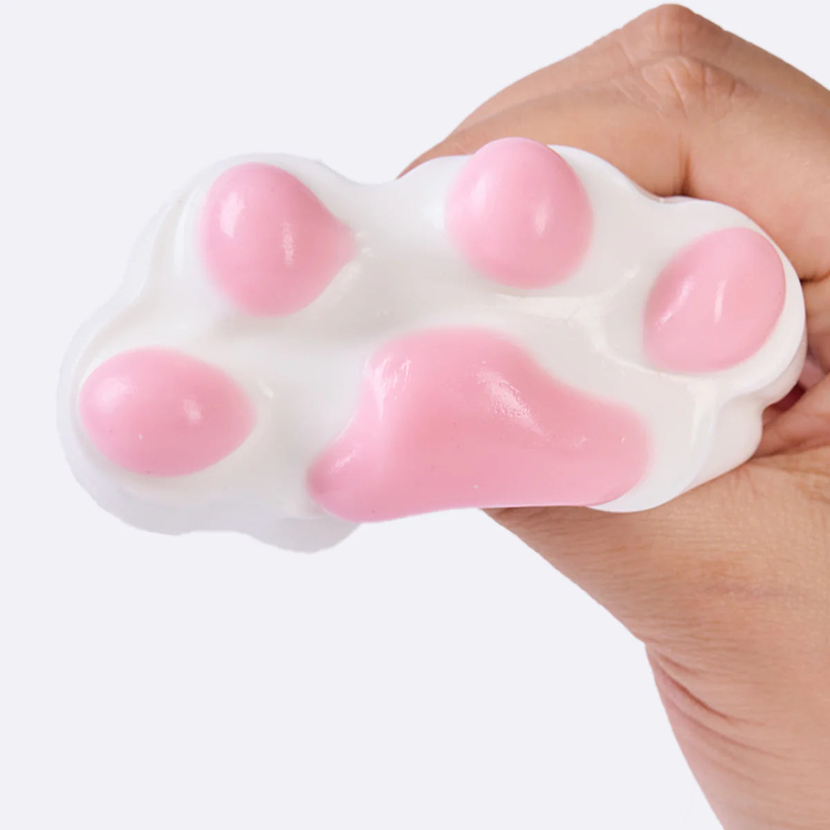 White-pink Paw Taba Squishy