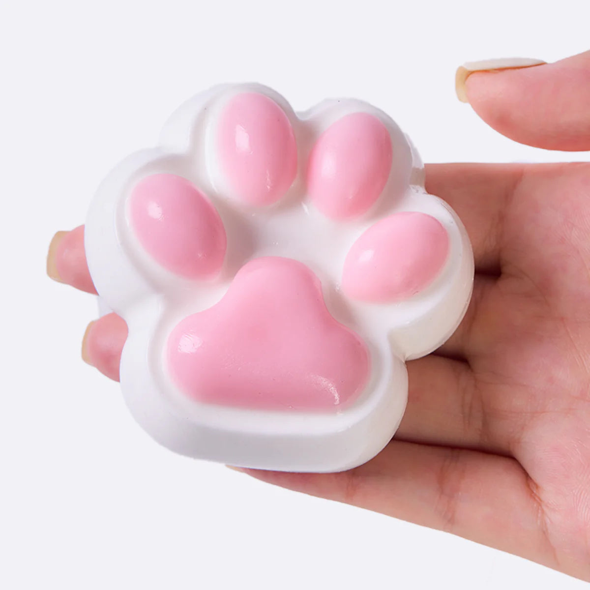 White-pink Paw Taba Squishy
