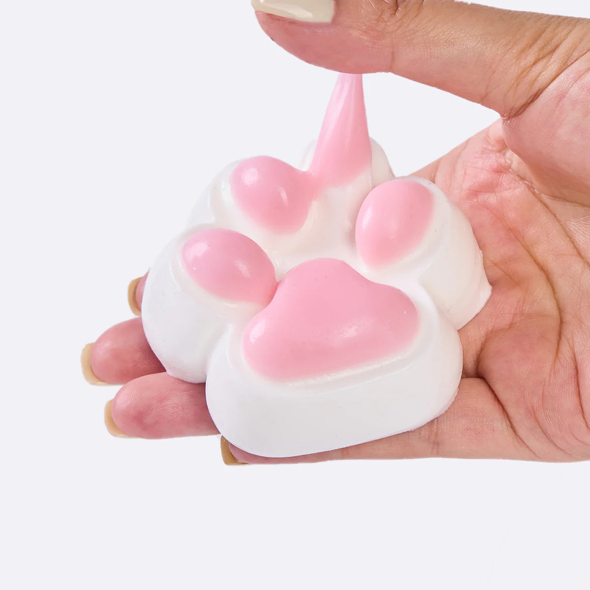 White-pink Paw Taba Squishy