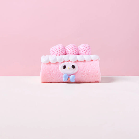 Pink Melody Cake Roll Taba Squishy