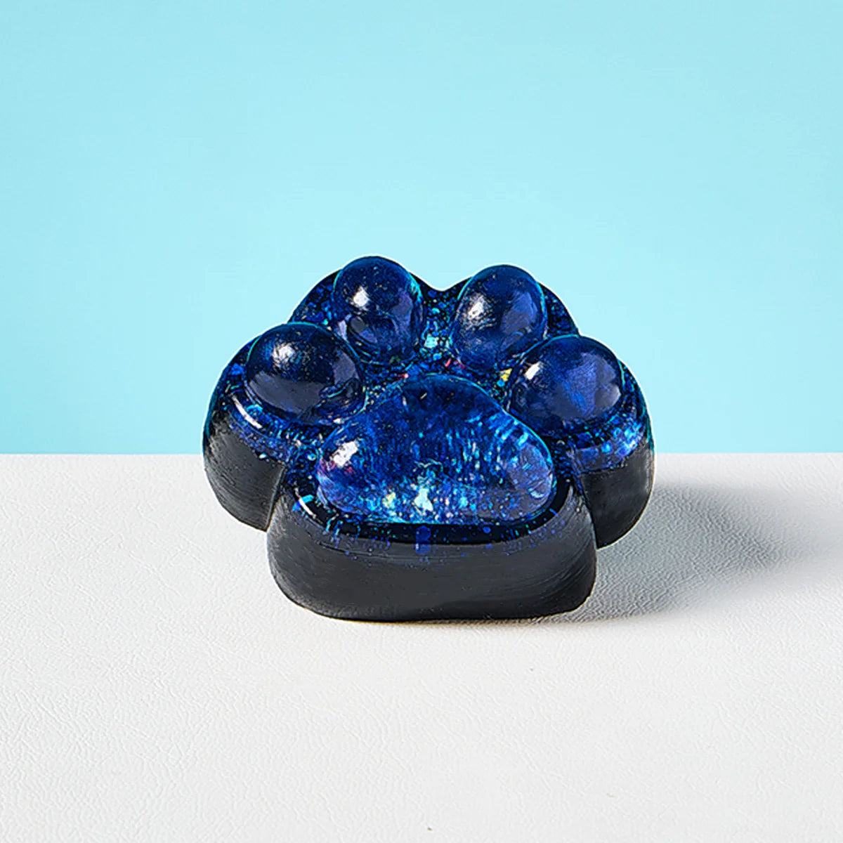 Transparent-black-blue Paw Squeeze Toy