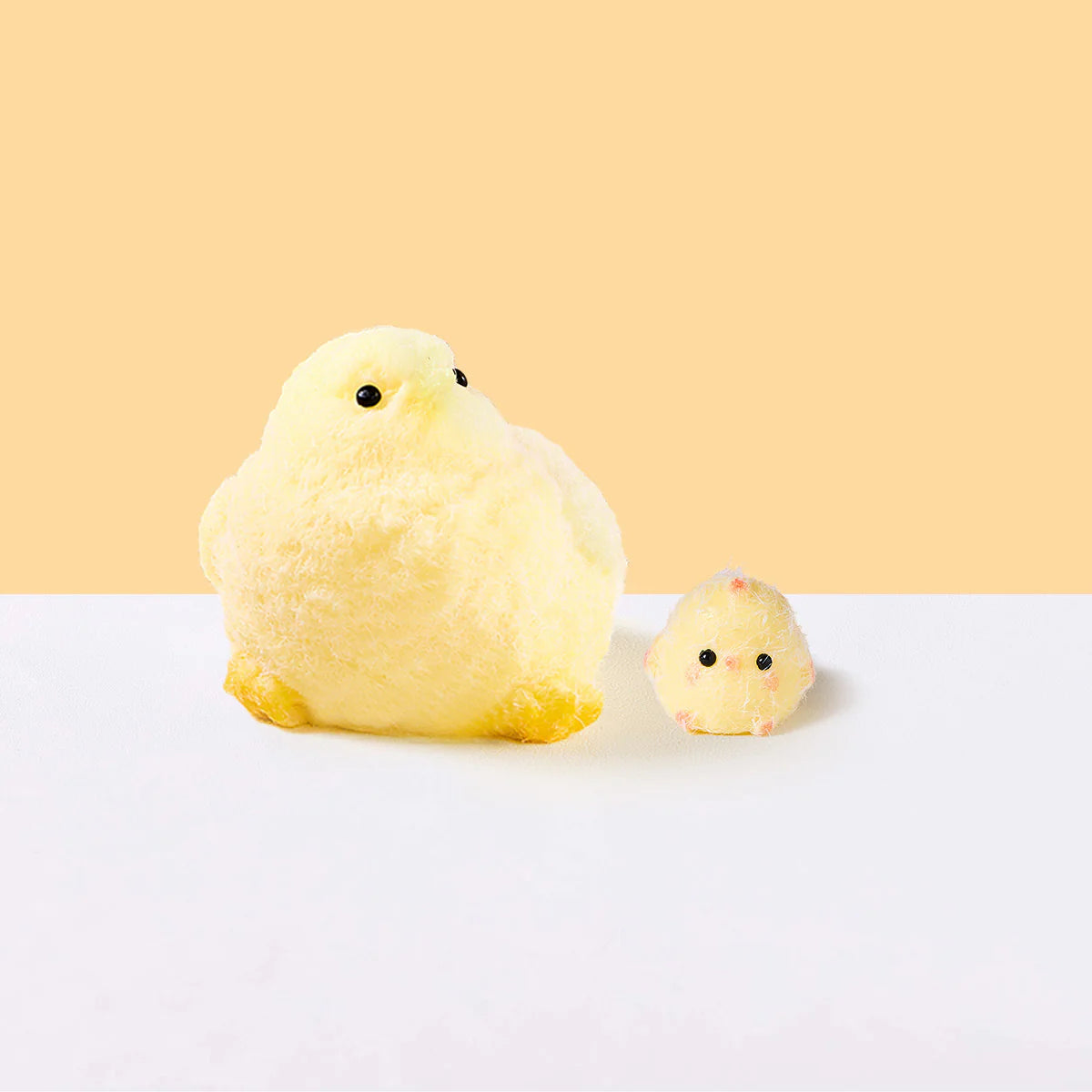 Flocked Yellow Chick Set Taba Squishy