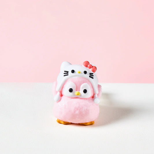 Cute Penguin with Kitten Hat Taba Squishy