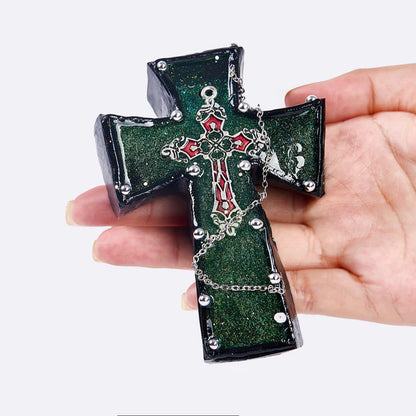 Dark Green Cross Taba Squishy
