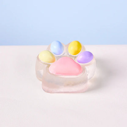 Transparent-colorful Paw Squeeze Toy