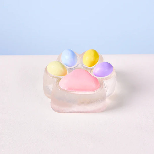 Transparent-colorful Paw Squeeze Toy