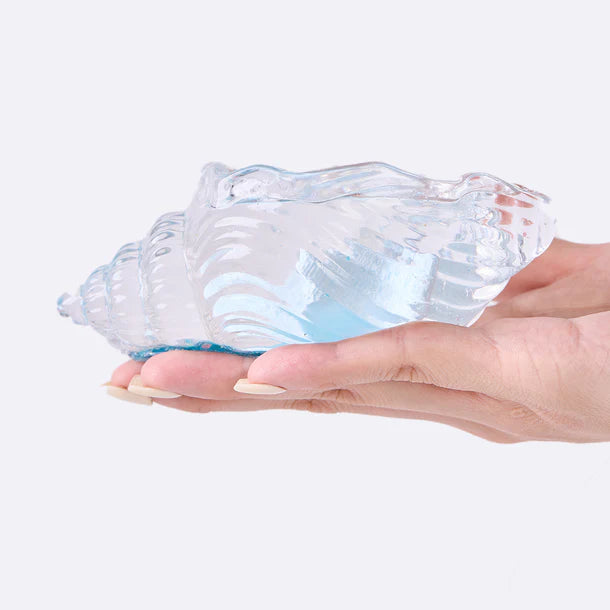 Blingbling Transparent-blue Conch with Starfish Taba Squishy