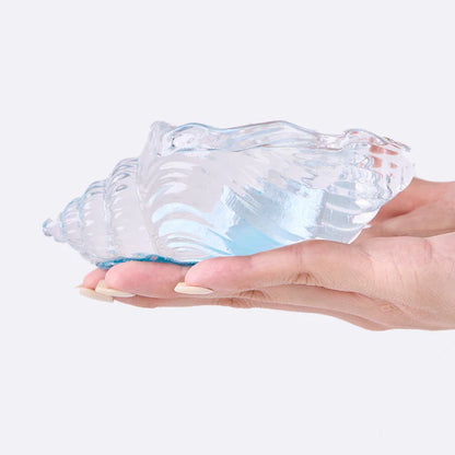 Blingbling Transparent-blue Conch with Starfish Taba Squishy