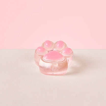 Transparent-pink Paw Squeeze Toys
