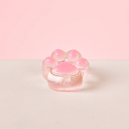 Transparent-pink Paw Squeeze Toys