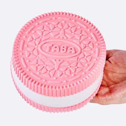 Jumbo Pink-white Sandwich Cookie Taba Squishy