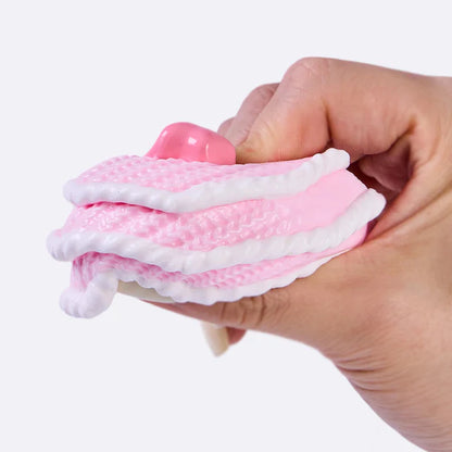 Knitted Pink Christmas Tree Taba Squishy