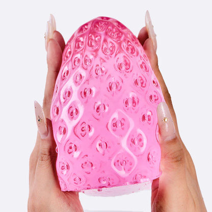 Jumbo Clear-pink Strawberry Taba Squishy