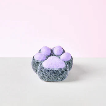 Flocked Black-purple Paw Squeeze Toys