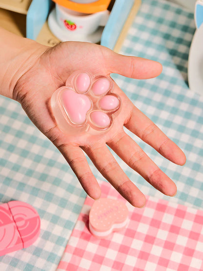 Transparent-pink Paw Squeeze Toys