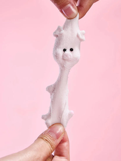 Flocked Mini Pink Pig Taba Squishy